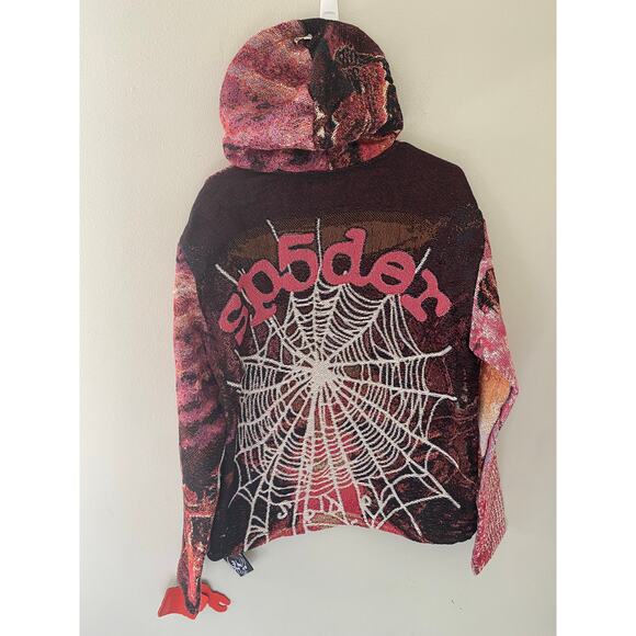 New Brand X Studios Limited‎ Edition Sp5der Young Thug Tapestry Hoodie Size XL - Picture 4 of 4
